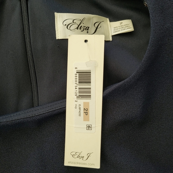 Eliza J navy blue cold shoulder dress 2P NWT - Picture 6 of 11